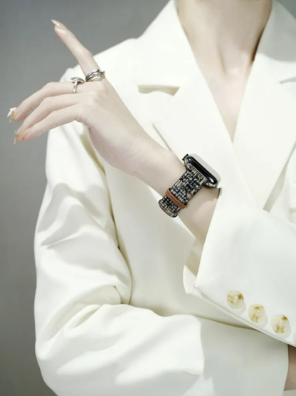 Knit Check Wool Band for Apple Watch