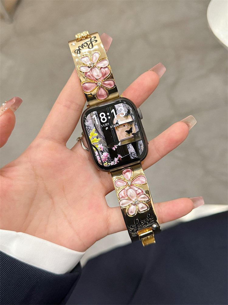 Flower LOVE Stainless Steel Band