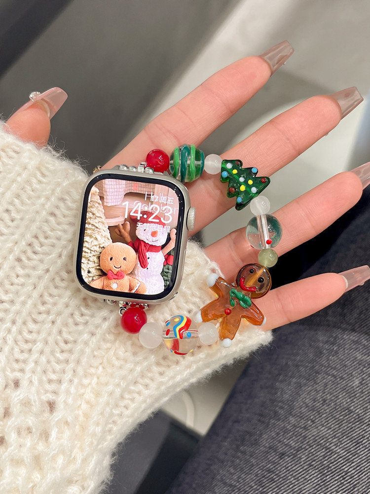Cute Christmas Glass Beaded Band