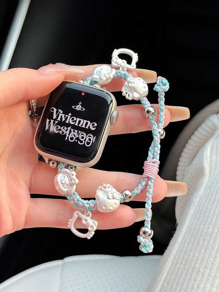 Kitty Charm Braided Nylon Band