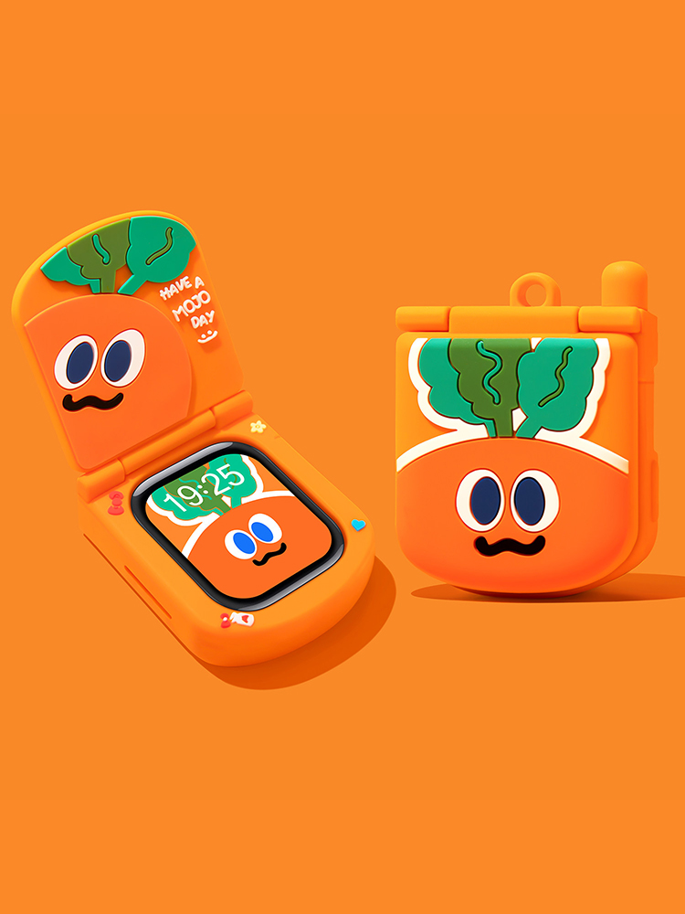 Cute Phone with Mirror Decoration Silicone Protective Case for Apple Watch