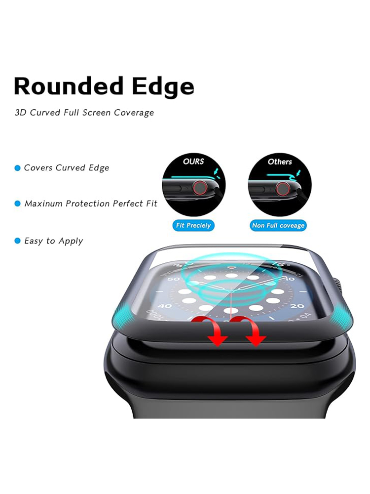 3D Curved Edge Full Coverage Apple Watch Screen Protector HD Film