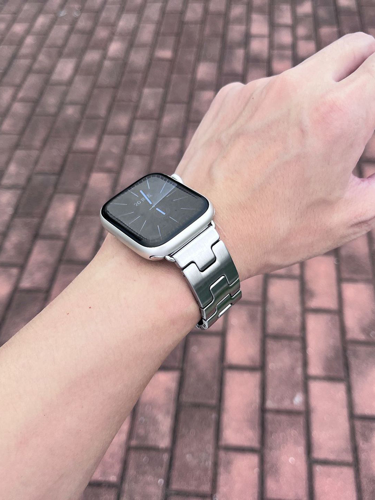 H Frosted Stainless Steel Band