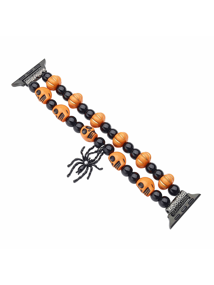 Halloween Pumpkin Beads Hand-woven Band
