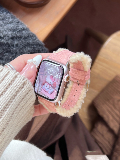 Cashmere-edged Leather Leather Band