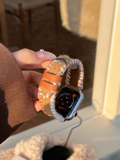 Hand-wound Corduroy Leather Band