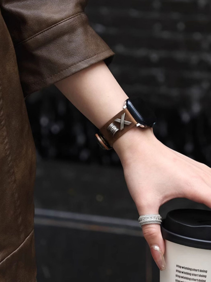 Punk Style Rivet Vintage Leather Band