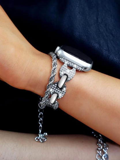 Super Bling Diamond Stainless Steel Band