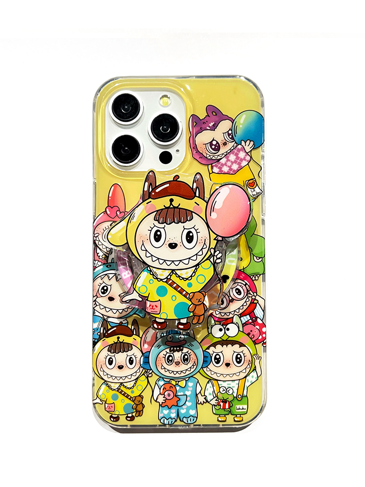 Cartoon Labubu Stand MagSafe Case