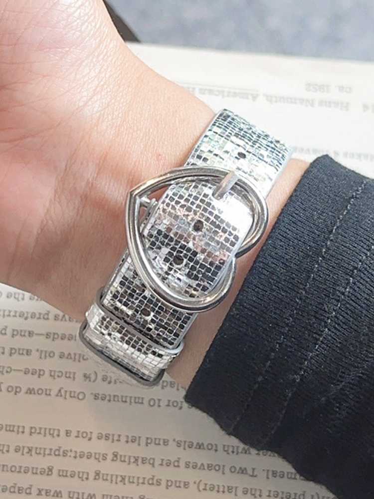 Mosaic Glitter Sequins Leather Band for Apple Watch
