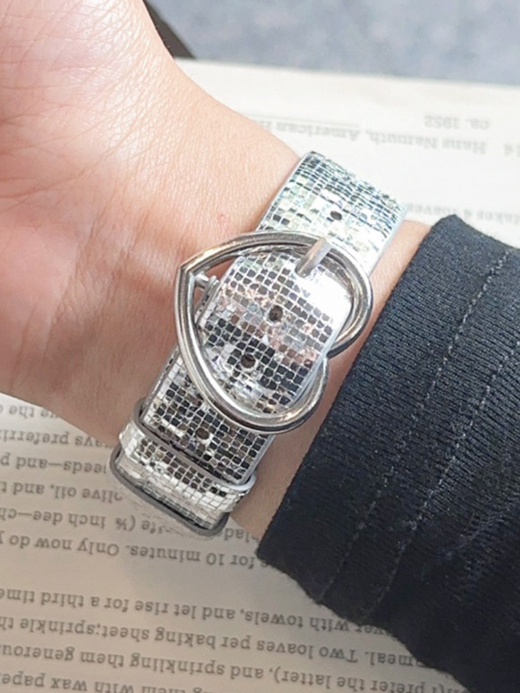 Mosaic Glitter Sequins Leather Band for Apple Watch