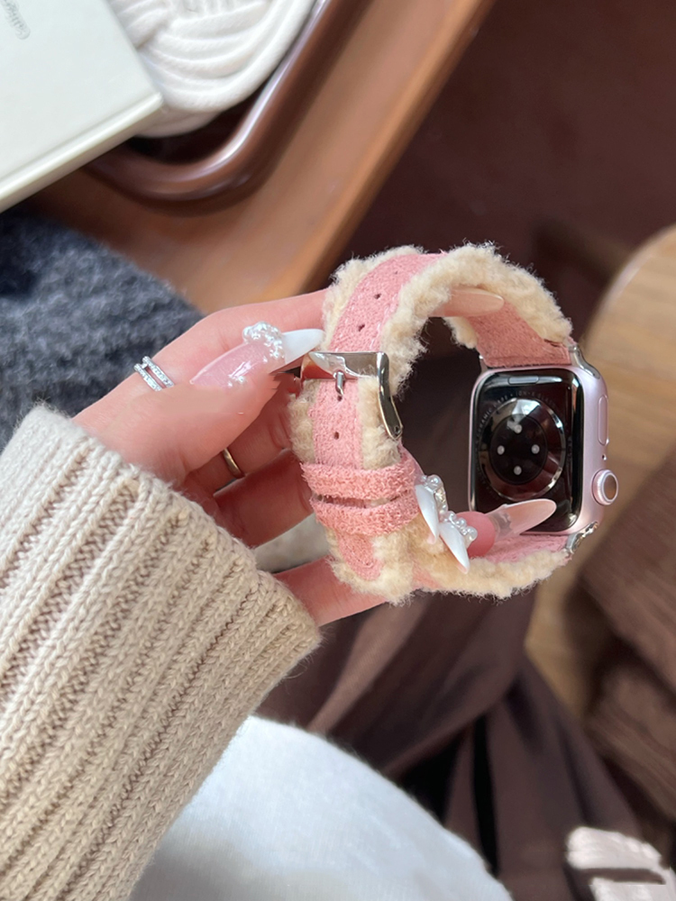 Cashmere-edged Leather Leather Band