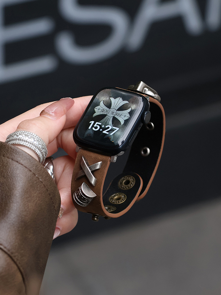 Punk Style Rivet Vintage Leather Band