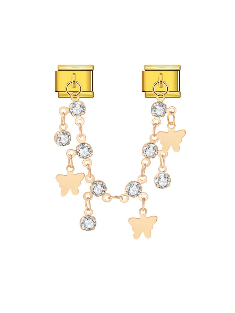 Butterfly and Star Chain Pendant Modular Charm