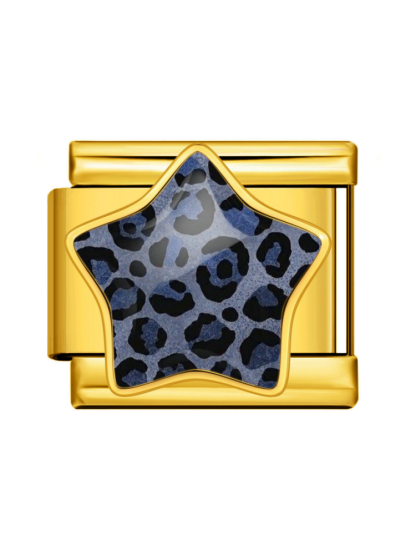 Leopard-Print Star Modular Charm