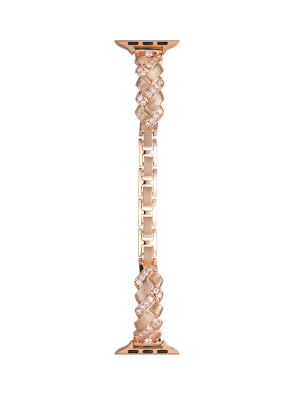 Zircon Woven Pattern Bracelet Stainless Steel Band