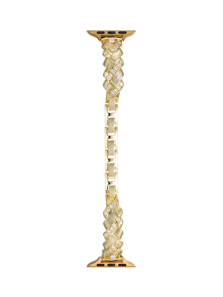 Zircon Woven Pattern Stainless Steel Apple Watch Band - Tatanband