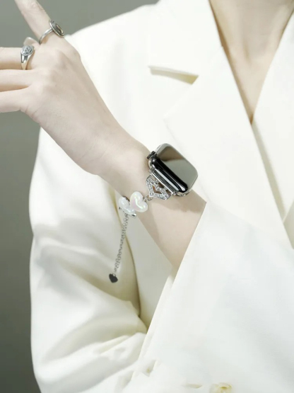 Heart Shaped Pearl Band for Apple Watch