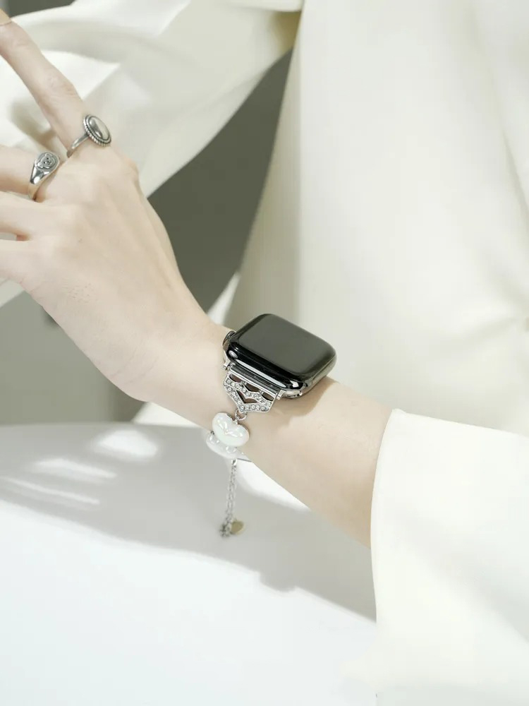 Heart Shaped Pearl Band for Apple Watch