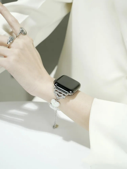Heart Shaped Pearl Band for Apple Watch