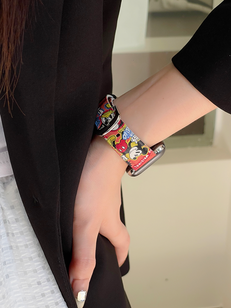 Mickey and Donald Duck Leather Band