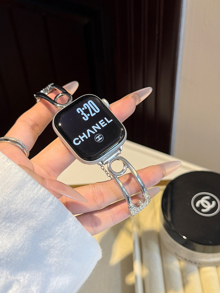 Diamond Paper Clip Stainless Steel Band