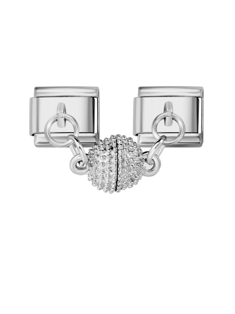 Magnetic Heart-Shaped Double Pendant Modular Charm