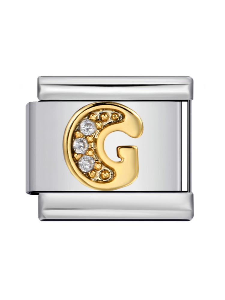 Diamond-Set Letters Modular Charm