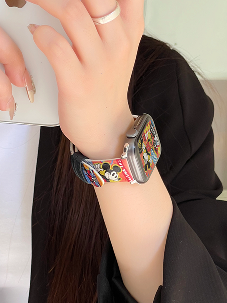 Mickey and Donald Duck Leather Band