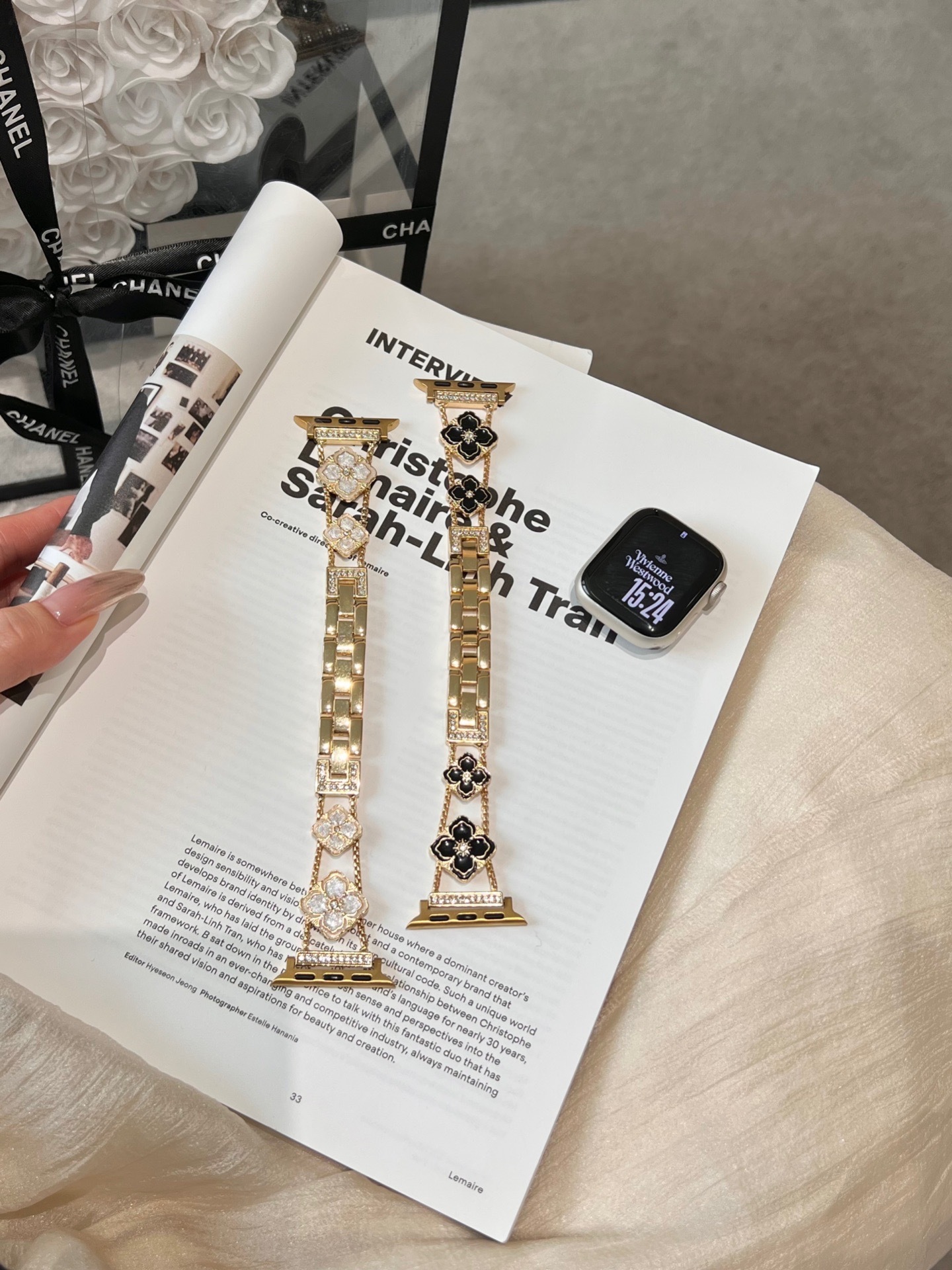 Exotic Four-Leaf Clover Stainless Steel Band