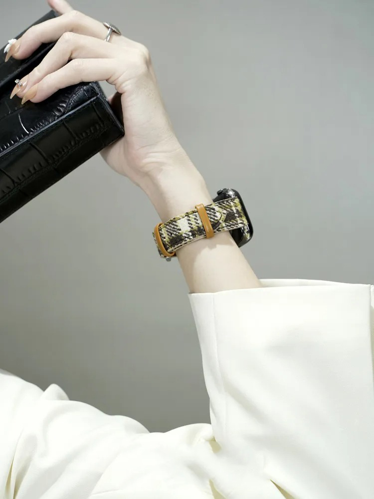Knit Check Wool Band for Apple Watch