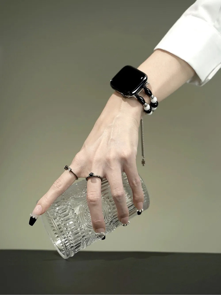 Crystal Agate Beaded Band for Apple Watch