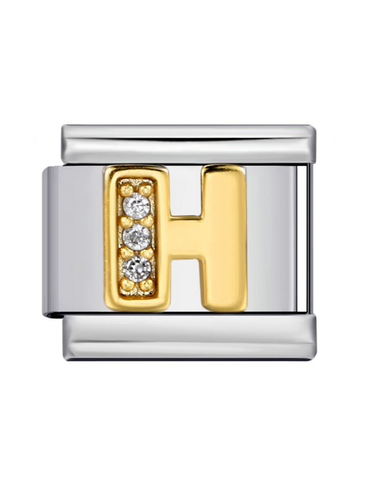 Diamond-Set Letters Modular Charm