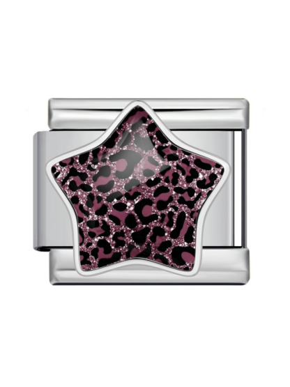 Leopard-Print Star Modular Charm