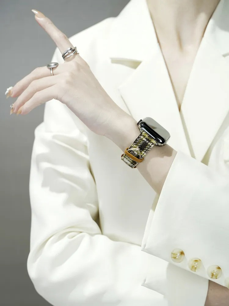 Knit Check Wool Band for Apple Watch