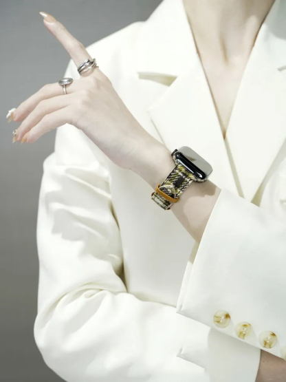 Knit Check Wool Band for Apple Watch