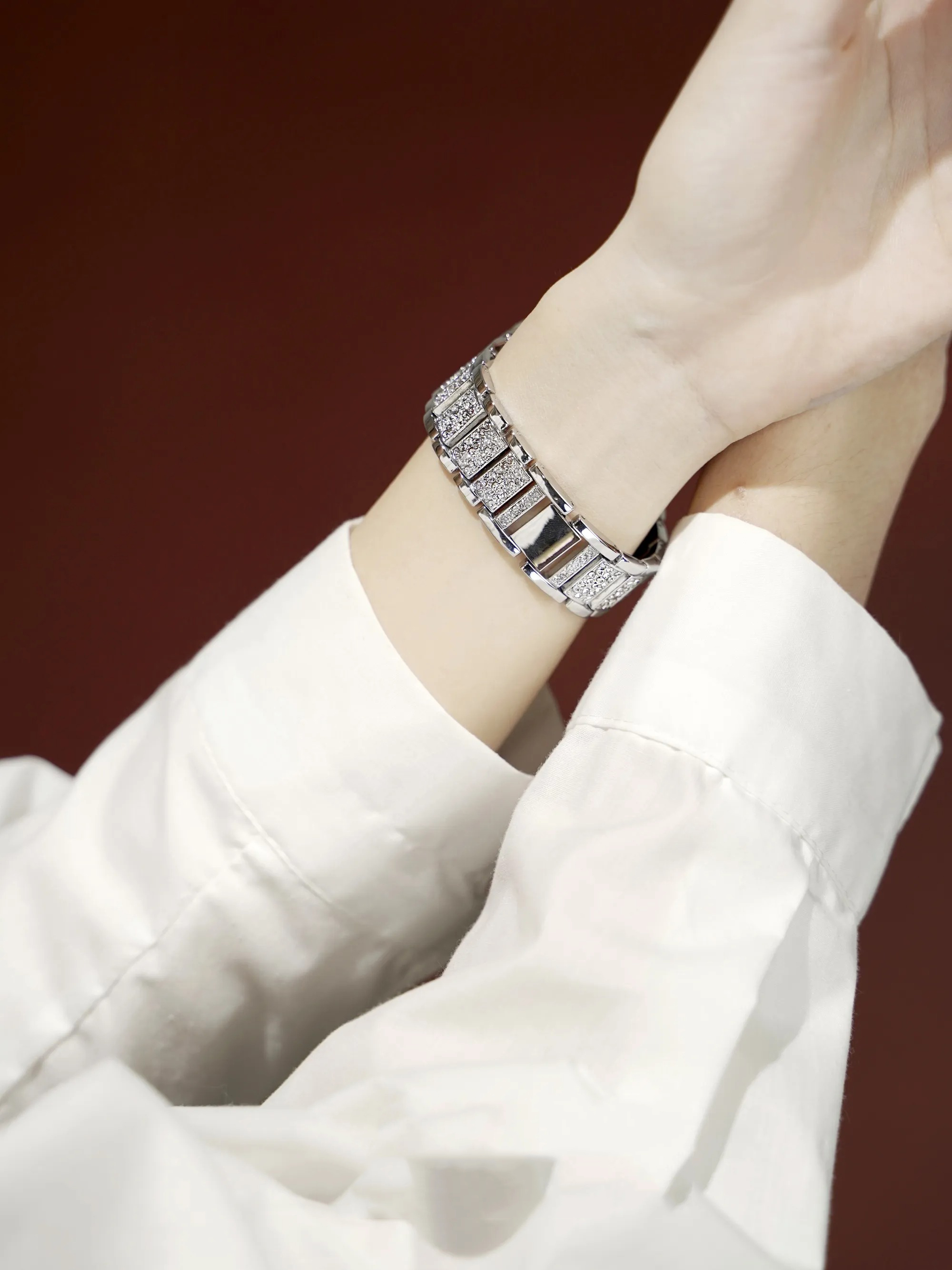 Rhinestone-set Stainless Steel Band for Apple Watch