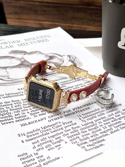 Super Shiny Zircon Mermaid Tail Leather Band