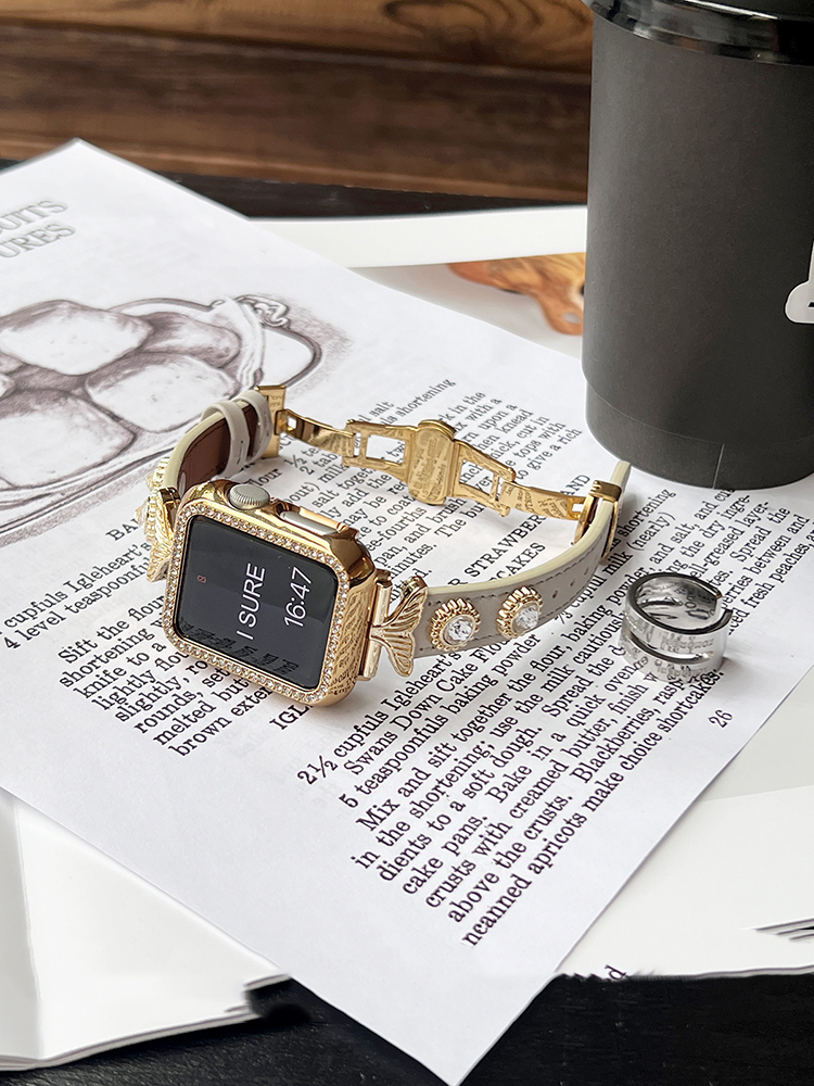 Super Shiny Zircon Mermaid Tail Leather Band