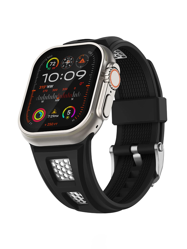 Grid Rugged Sport Silicone Apple Watch Band - Tatanband