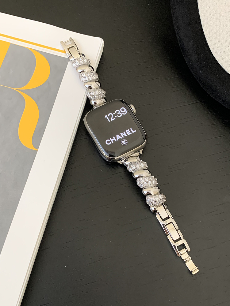 Diamond Twist Stainless Steel Band