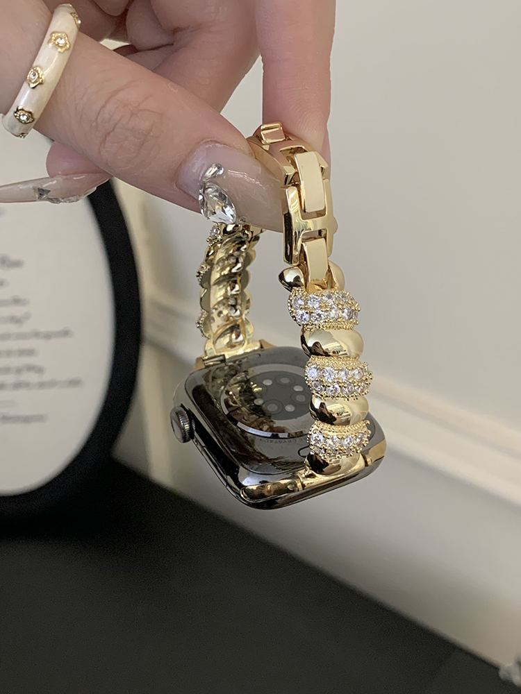 Diamond Twist Stainless Steel Band