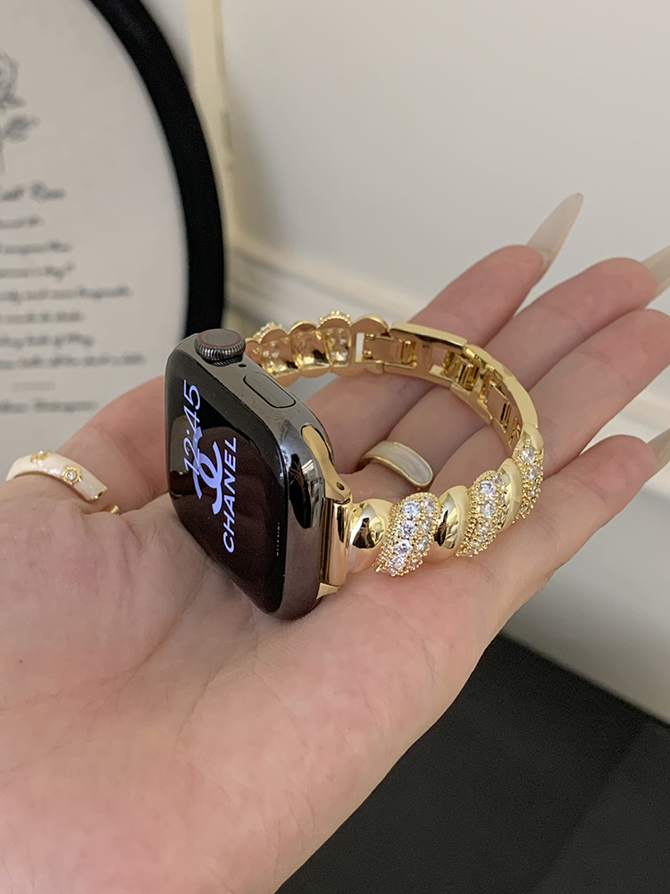 Diamond Twist Stainless Steel Band