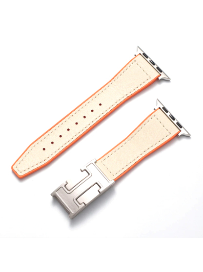 H Magnetic Buckle Leather with Silicone Band