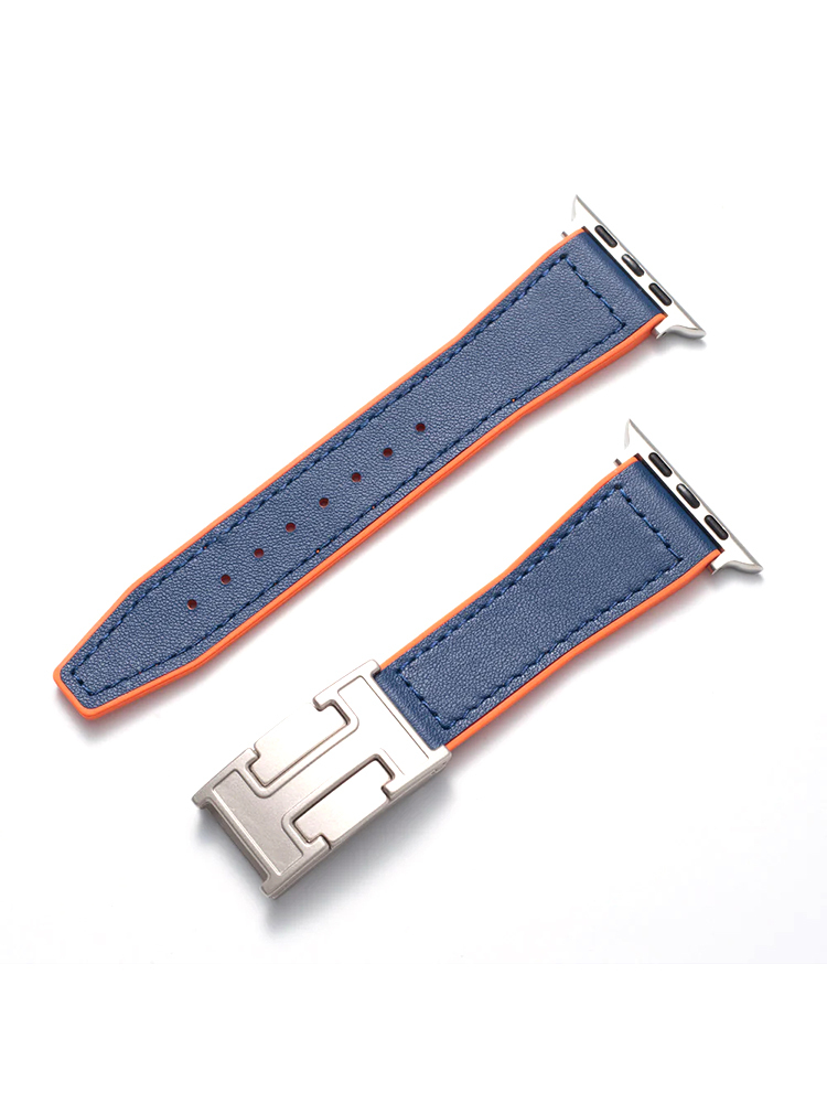 H Magnetic Buckle Leather with Silicone Band