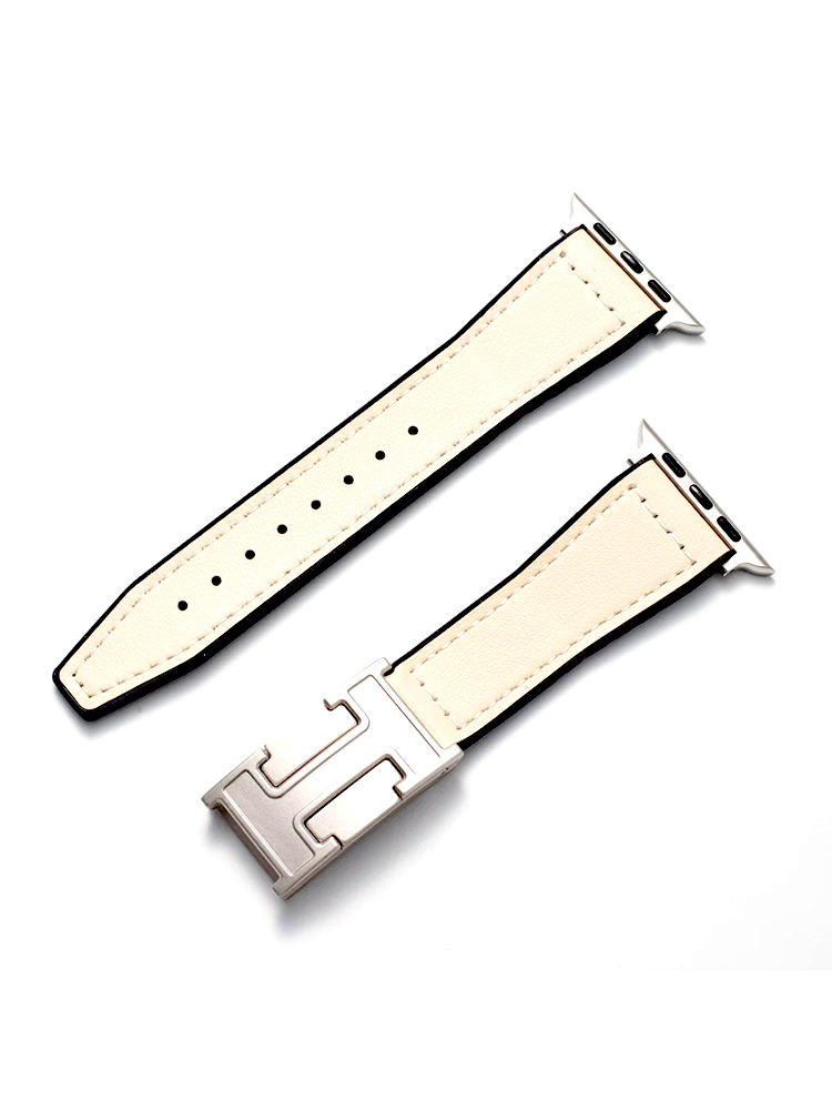 H Magnetic Buckle Leather with Silicone Band