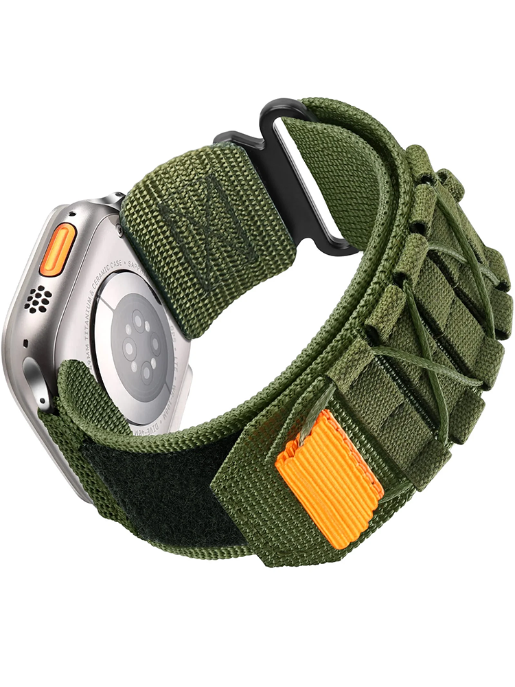 Outdoor Canvas Loop Velcro Nylon Apple Watch Band - Tatanband