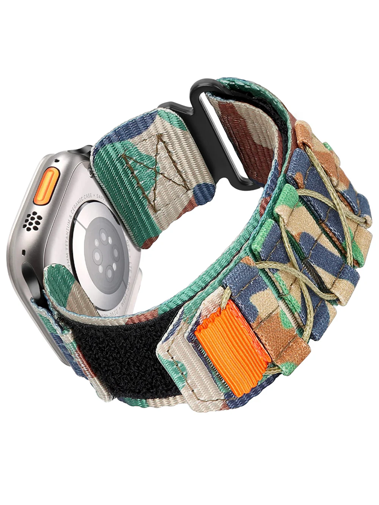 Outdoor Canvas Loop Velcro Nylon Apple Watch Band - Tatanband