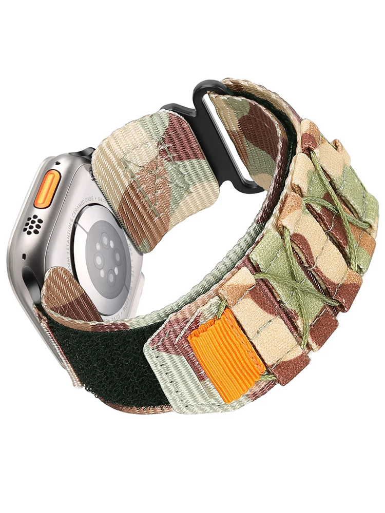 Outdoor Canvas Loop Velcro Nylon Apple Watch Band - Tatanband