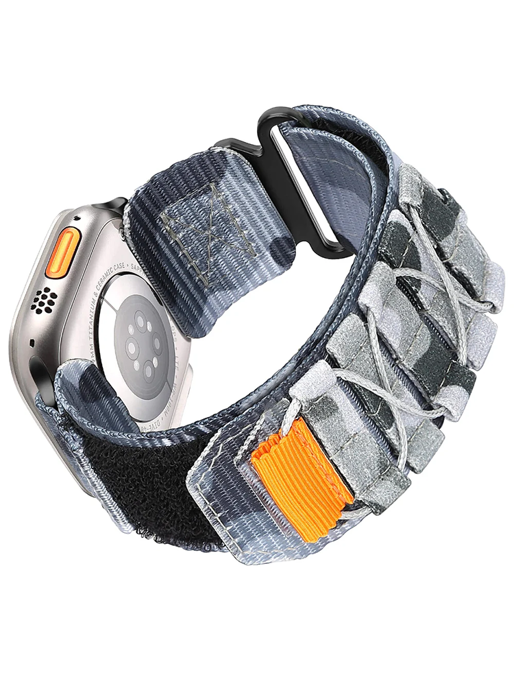 Outdoor Canvas Loop Velcro Nylon Apple Watch Band - Tatanband